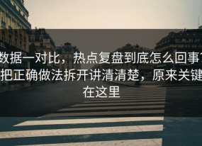 数据一对比，热点复盘到底怎么回事？把正确做法拆开讲清清楚，原来关键在这里