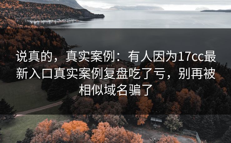 说真的，真实案例：有人因为17cc最新入口真实案例复盘吃了亏，别再被相似域名骗了