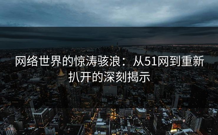 网络世界的惊涛骇浪：从51网到重新扒开的深刻揭示