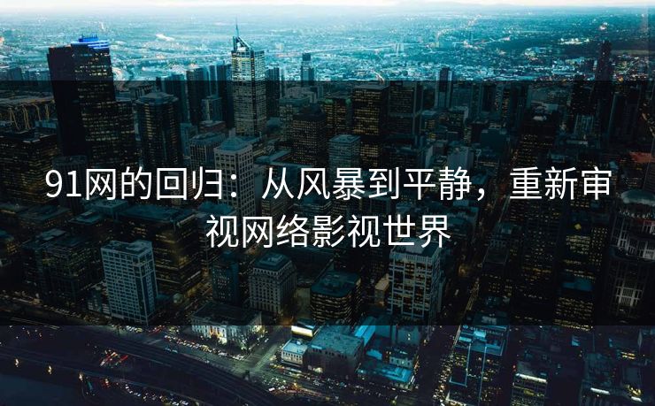 91网的回归：从风暴到平静，重新审视网络影视世界